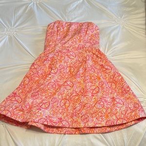 Pink Size 4 Lilly Pulitzer Strapless Dress with Pockets